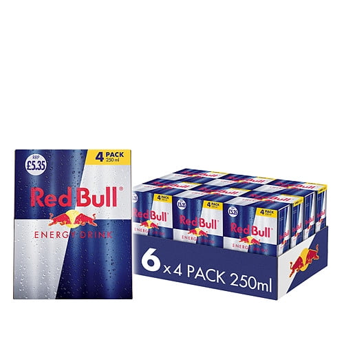 Red Bull Energy Drink 250ml, 4 Pack (Pack of 6)