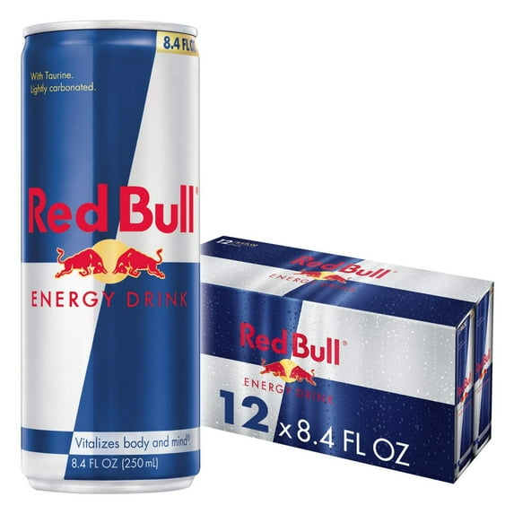 Red Bull Energy Drink, 80mg Caffeine, 8.4 fl. oz., Pack of 12 Cans