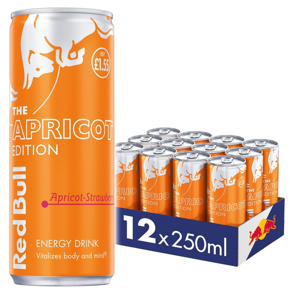 Red Bull Energy Drink Apricot Edition 250ml (pack of 12) - Walmart.com