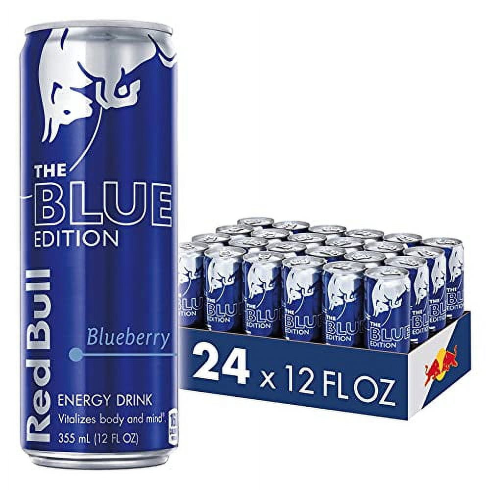 Red Bull, Energy Drink, Blue Edition, Blueberry, 12 Fl.Oz (Pack of 24