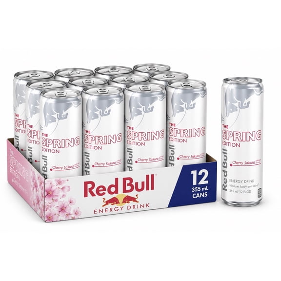 Red Bull Energy Drink Cherry Sakura 12 Pack 355 ml (12 FL OZ)