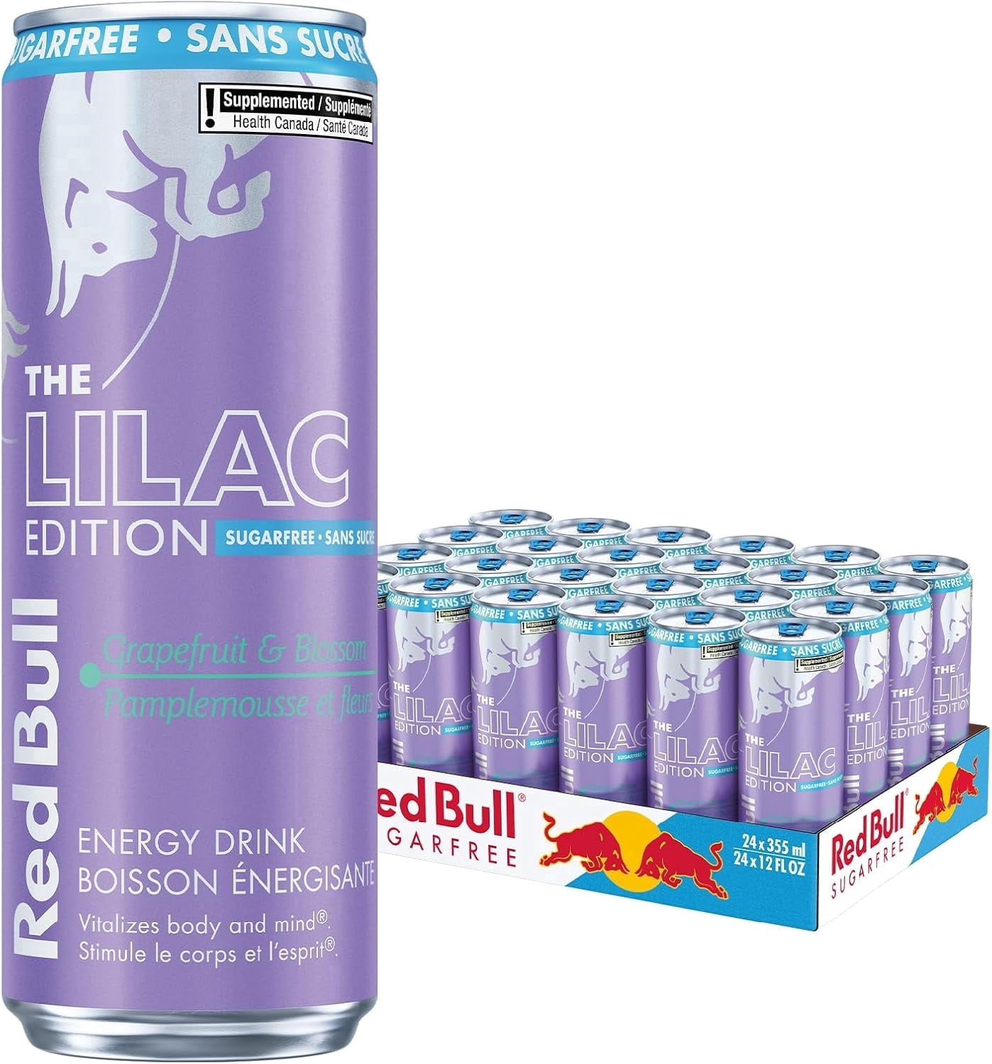 Red Bull Energy Drink, Grapefruit & Blossom, Sugarfree, 355ml (24 pack) Imported from Canada