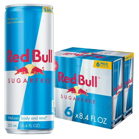 Red Bull Energy Drink, Sugar Free, 8.4 Fl Oz (6 pack)