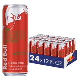 Red Bull Energy Drink, Watermelon (12 fl oz., 24 count.).pack of 2