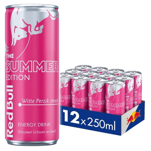 Red Bull Energy Drink White Peach 12 Count 8.4 oz 250ml