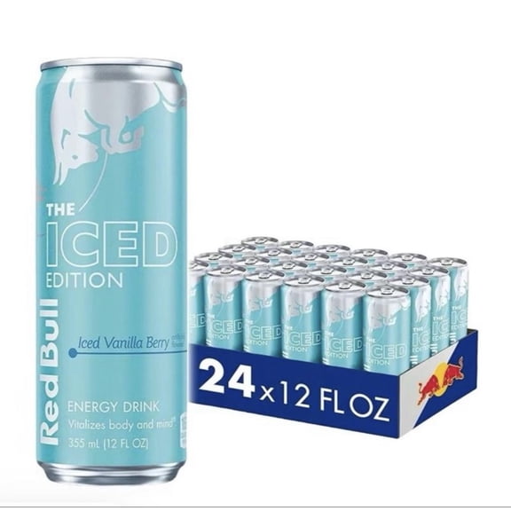 Red Bull Energy Drink The Iced Edition Iced Vanilla Berry 24 Pack 12 Fl Oz