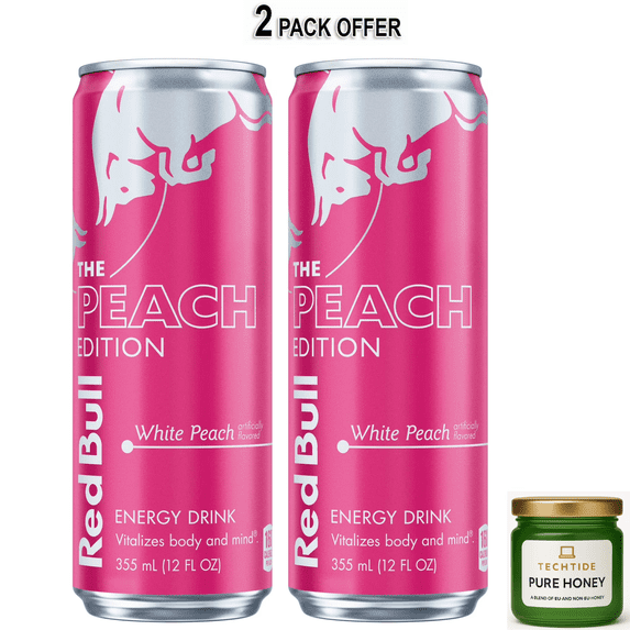 Red Bull Peach Edition Energy Drink, White Peach, 12 fl. oz.