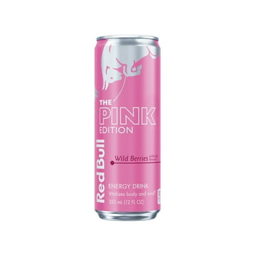 Red Bull Pink Edition Energy Drink, Wild Berries, 12 fl. oz. Can,  114mg Caffeine, Taurine