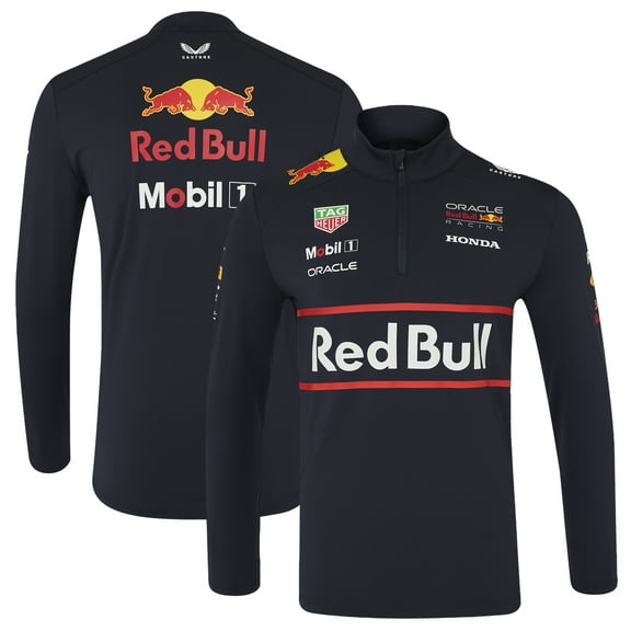 Unisex Red Bull Racing Navy Red Bull Racing Replica Midlayer Quarter-Zip Jacket