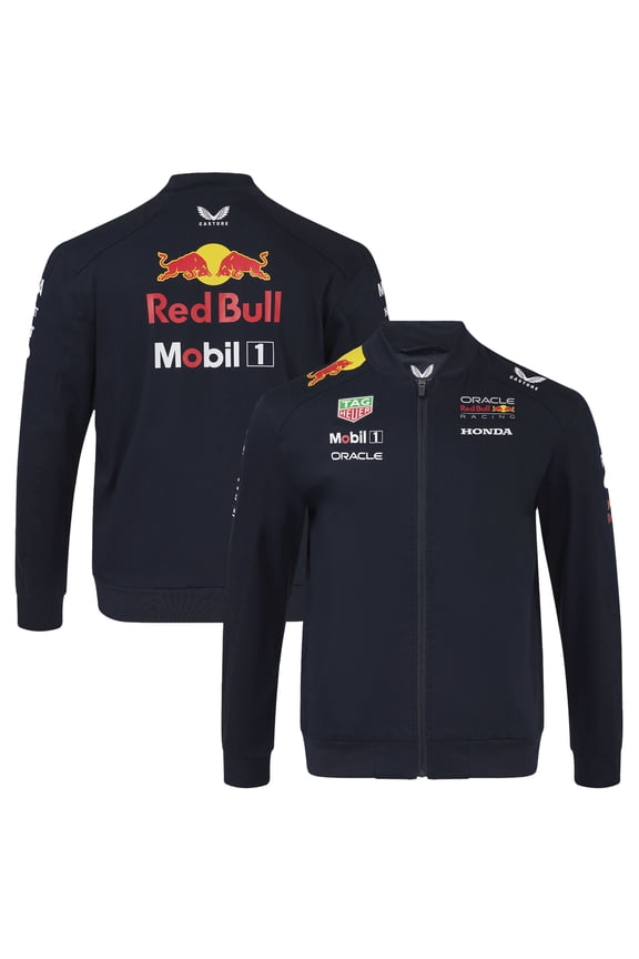 Unisex Red Bull Racing Navy Red Bull Racing Replica Full-Zip Bomber Jacket