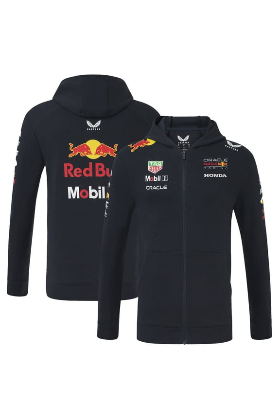 Unisex Red Bull Racing Navy Red Bull Racing Replica Full-Zip Hoodie