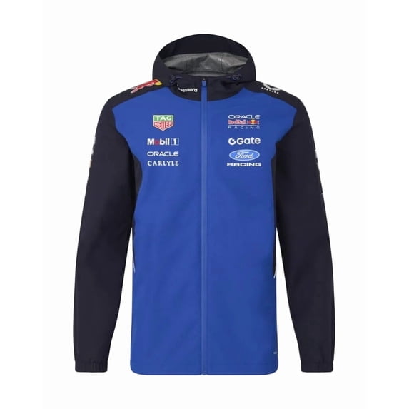 Red Bull Racing F1 2026 Team Rain Jacket - Blue/Navy