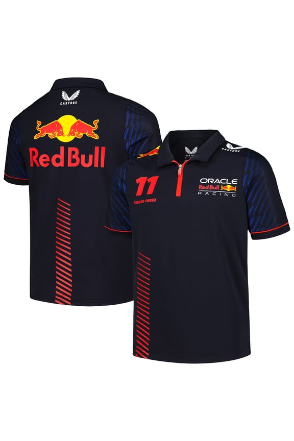 Red Bull Racing F1 Kid's Sergio "Checo" Perez Team Polo Shirt- Youth Navy