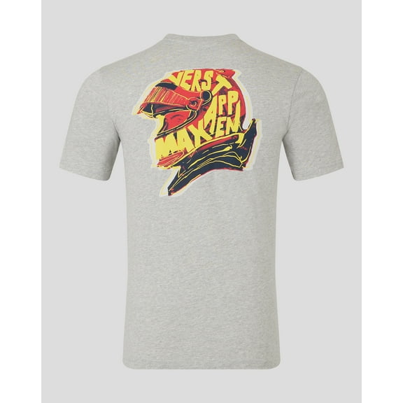 Red Bull Racing F1 Max Verstappen Helmet T-Shirt- Grey Marl
