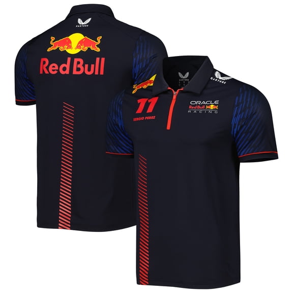 Red Bull Racing F1 Men's Sergio "Checo" Perez Team Polo Shirt- Navy