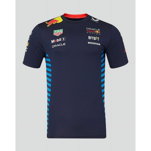 Red Bull Racing F1 Mens Replica Short Sleeve Night Sky Blue Set Up T Shirt