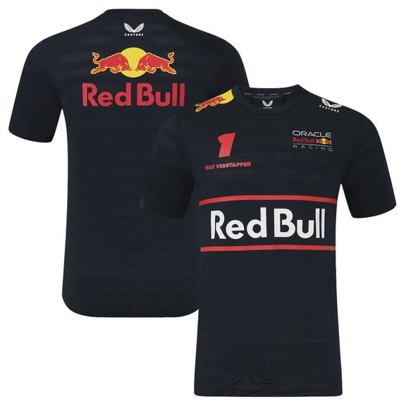 Men's Red Bull Racing Max Verstappen Navy Red Bull Racing Replica Driver T-Shirt