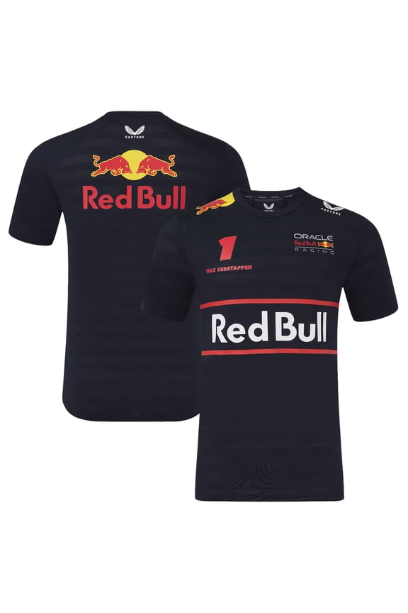 Men's Red Bull Racing Max Verstappen Navy Red Bull Racing Replica Driver T-Shirt