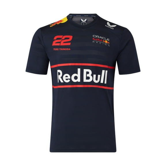 Red Bull Racing F1 Men's 2025 Yuki Tsonoda Team T-Shirt- Navy