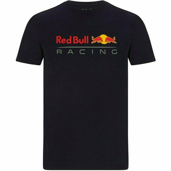 Red Bull Racing F1 Men's Large Logo T-Shirt - Navy/White/Orange