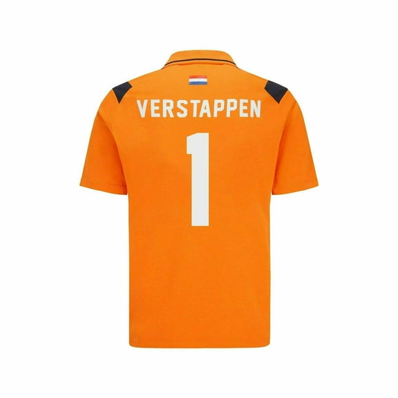 Red Bull Racing F1 Men's Max Verstappen Polo Shirt - Orange
