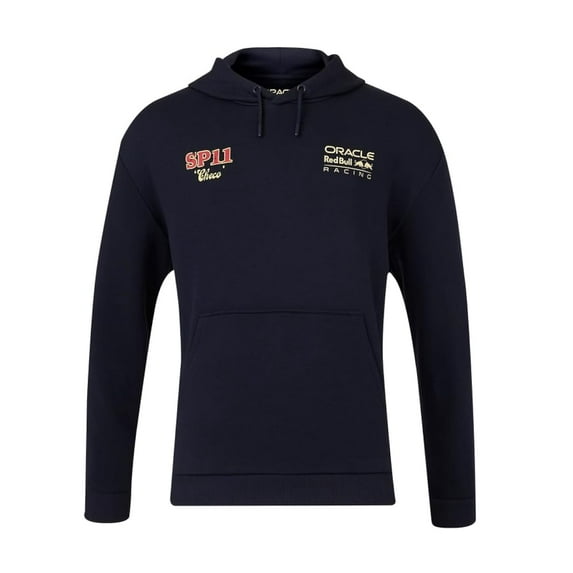 Red Bull Racing F1 Sergio "Checo" Perez Vintage Oversized Hoodie - Off White/Navy