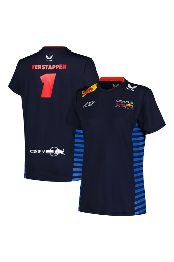 Women's Castore Max Verstappen Navy Red Bull Racing 2024 Driver T-Shirt