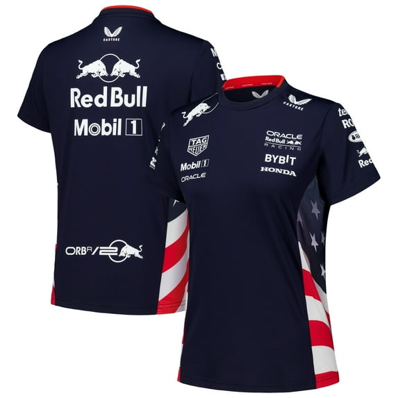 Women's Castore Navy Red Bull Racing America Race Team T-Shirt