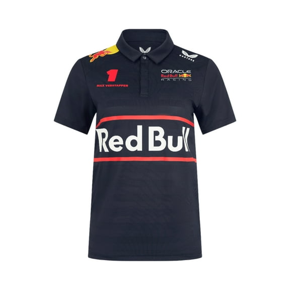 Red Bull Racing F1 Women's 2025 Max Verstappen Team Polo Shirt- Navy