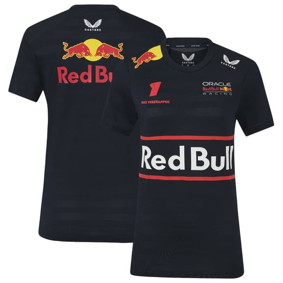 Women's Red Bull Racing Max Verstappen Navy Red Bull Racing Replica Driver T-Shirt