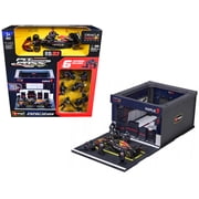 Red Bull Racing Pit Pass Diorama Set with RB21 #1 Max Verstappen "Formula One F1 World Championship" 2025 Series 1/43 Diecast Model by Bburago