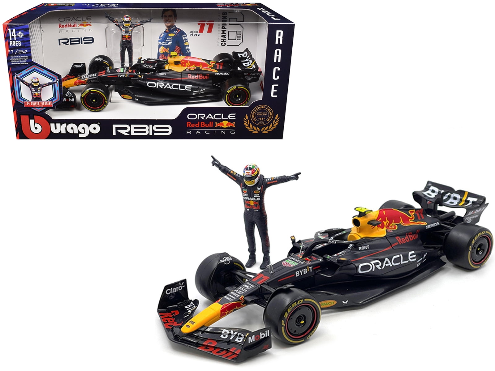 burago FORMULA RACING【RedBull】F1 Bburago, Diecast Model Car, Red Bull Racing RB19 #11 Oracle 1/24