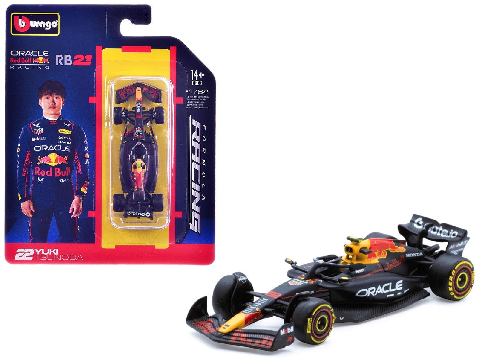 Bburago, Diecast Model Car, Red Bull Racing RB21 #22 Yuki Tsunoda