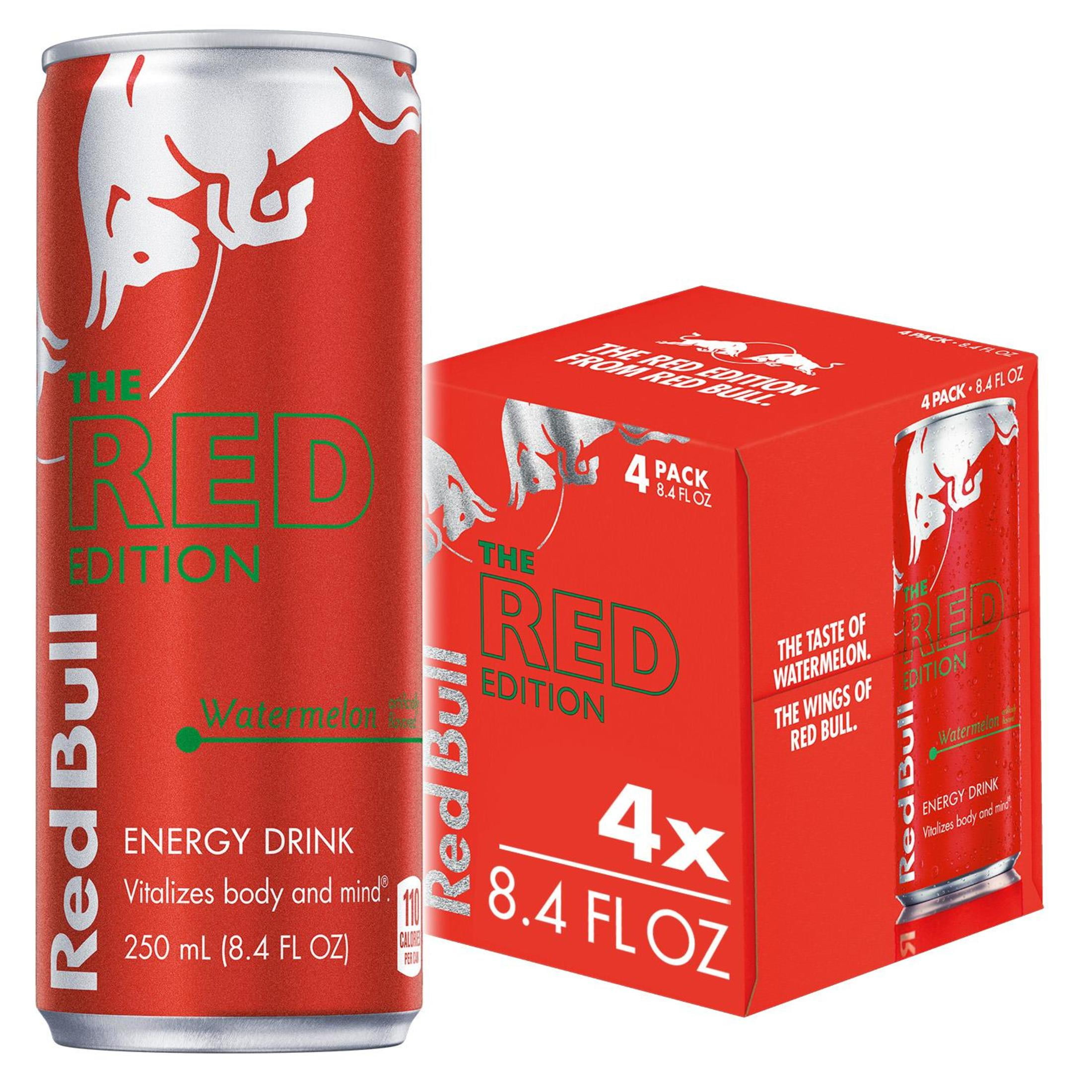 Red Bull Watermelon Energy Beverage, 8.4 fl oz, 4-Pack Red Bull Watermelon Energy Beverage, 8.4 fl oz, 4-Pack