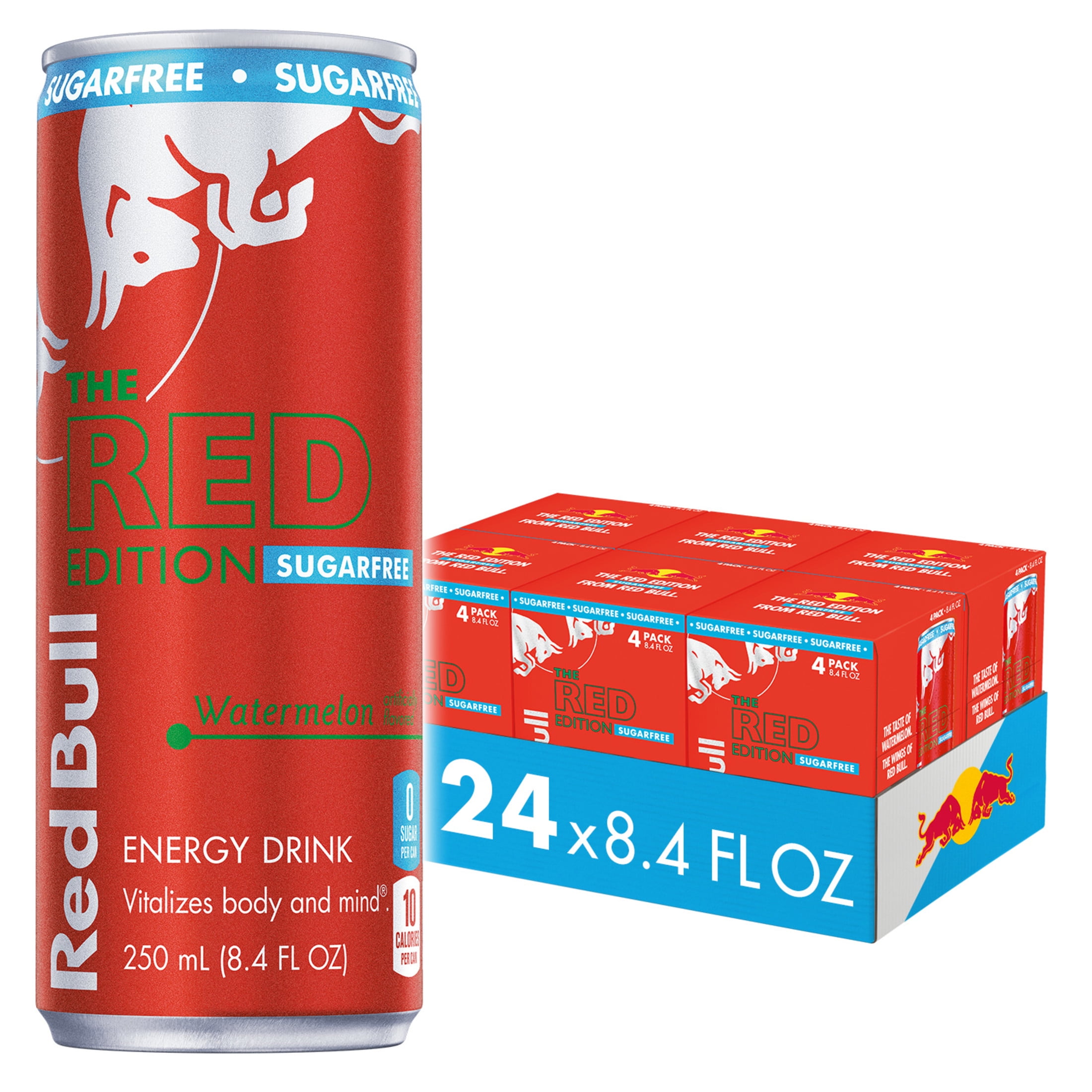 Red Bull Red Edition Sugar Free Energy Drink, Wate