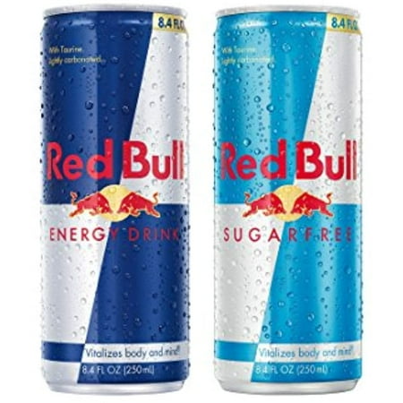 Red Bull Regular And Sugar Free Energy Drink Variety Pack, 8.4 Oz Cans (Pack Of 24)