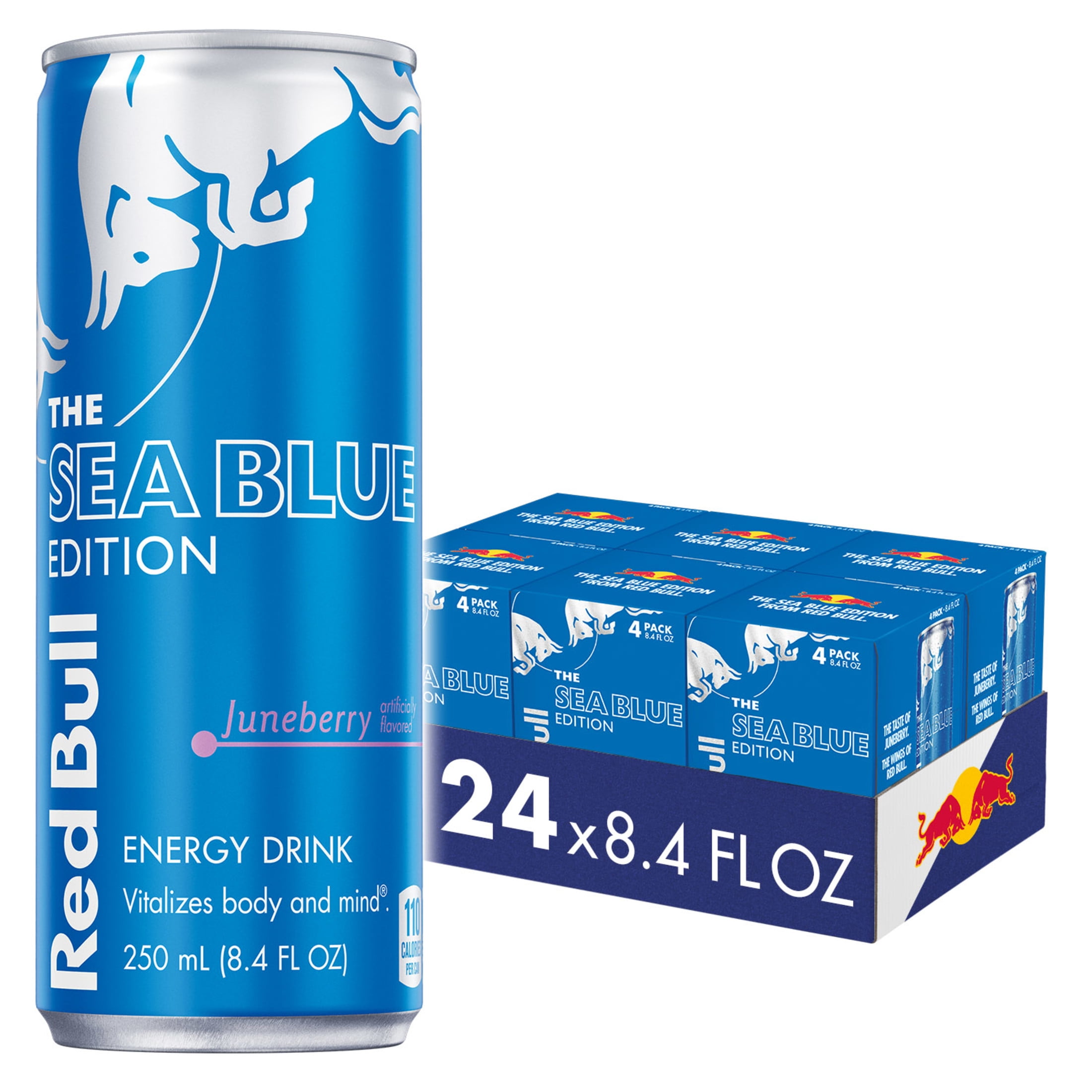 Red Bull Sea Blue Edition Energy Drink, 24 Cans, 8