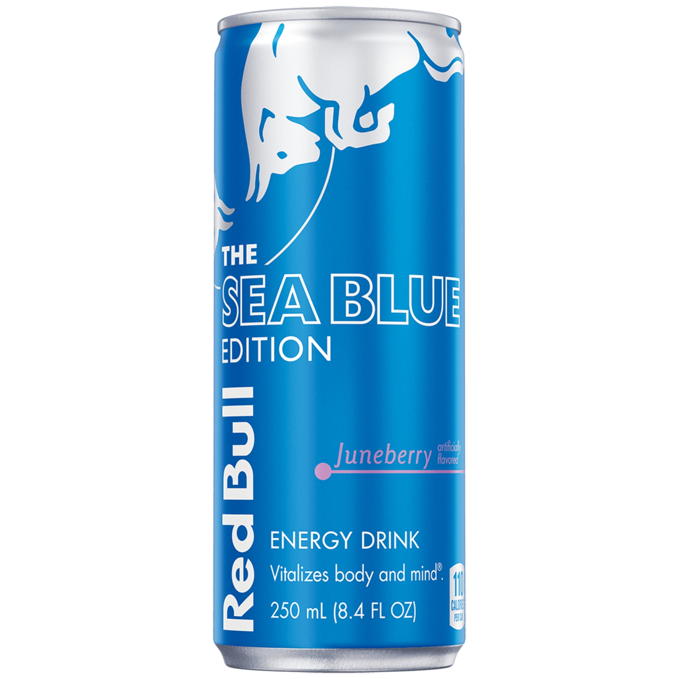 Red Bull Sea Blue Edition Energy Drink, Juneberry, 80mg Caffeine, 8.4 fl oz Can