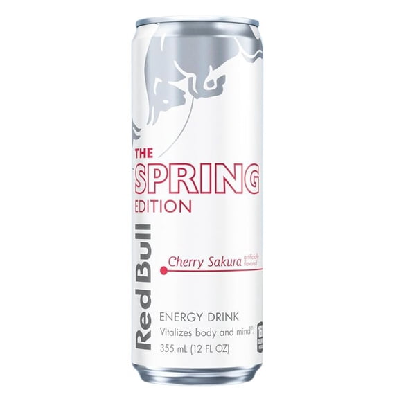 Red Bull Spring Edition Cherry Sakura, 12 fl oz Cans, 12Pack, Limited Edition Energy Drink