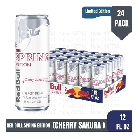 Red Bull Spring Edition Energy Drink Limited Edition Cherry Sakura Flavor 24 Pack 12 fl oz