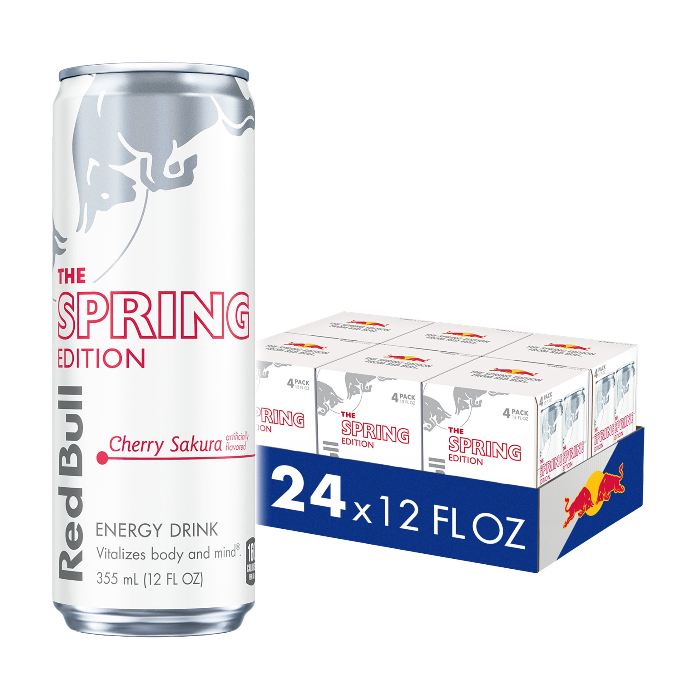 Red Bull Spring Edition Energy Drink,  Cherry Sakura,  12 fl. oz.,  6 x 4 cans