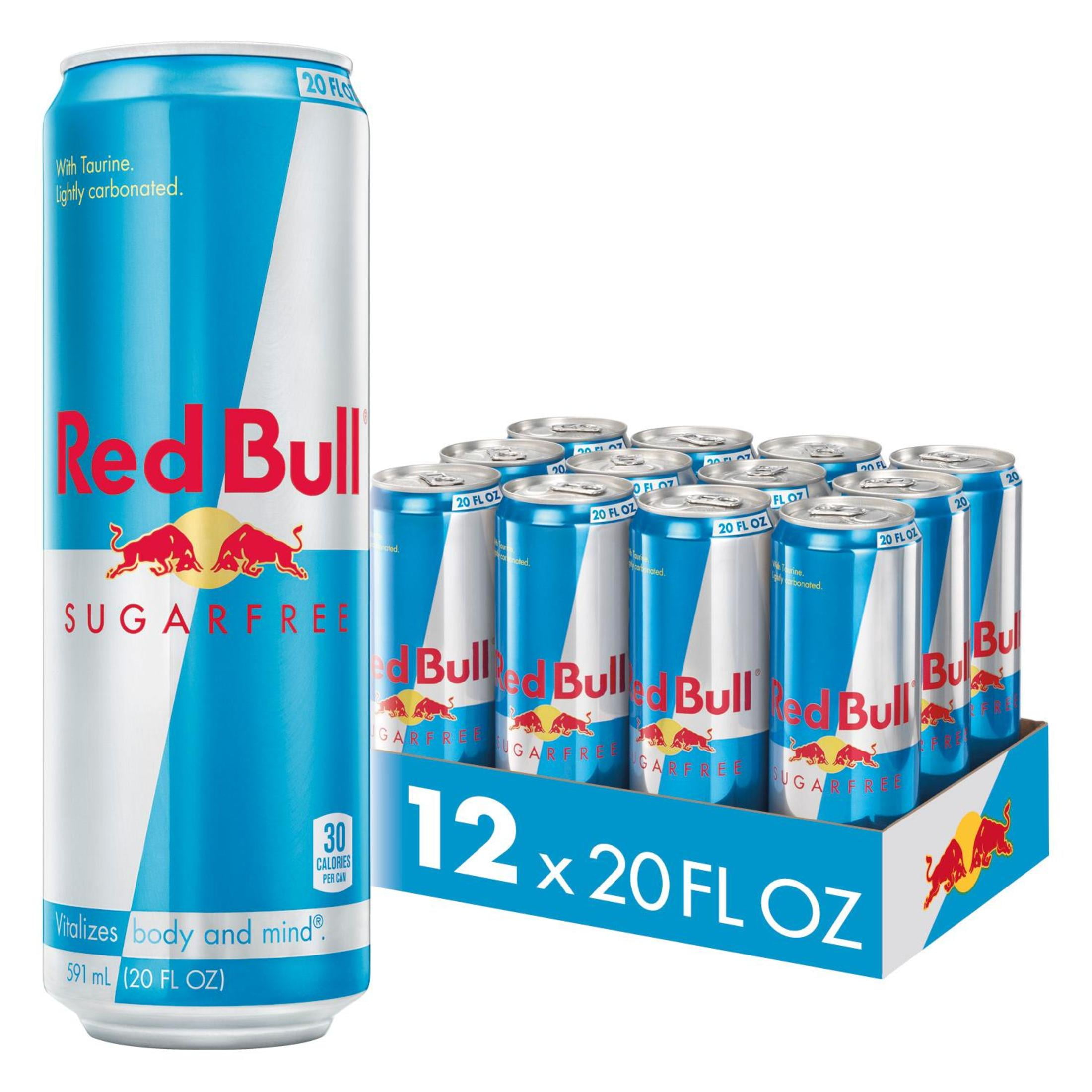 Red Bull Sugarfree Energy Drink, 20 fl. oz., Pack of 12 Cans