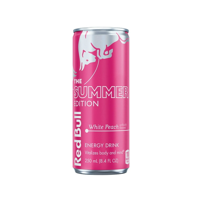 Red Bull Summer Edition Energy Drink, White Peach, 8.4 fl.oz. Can