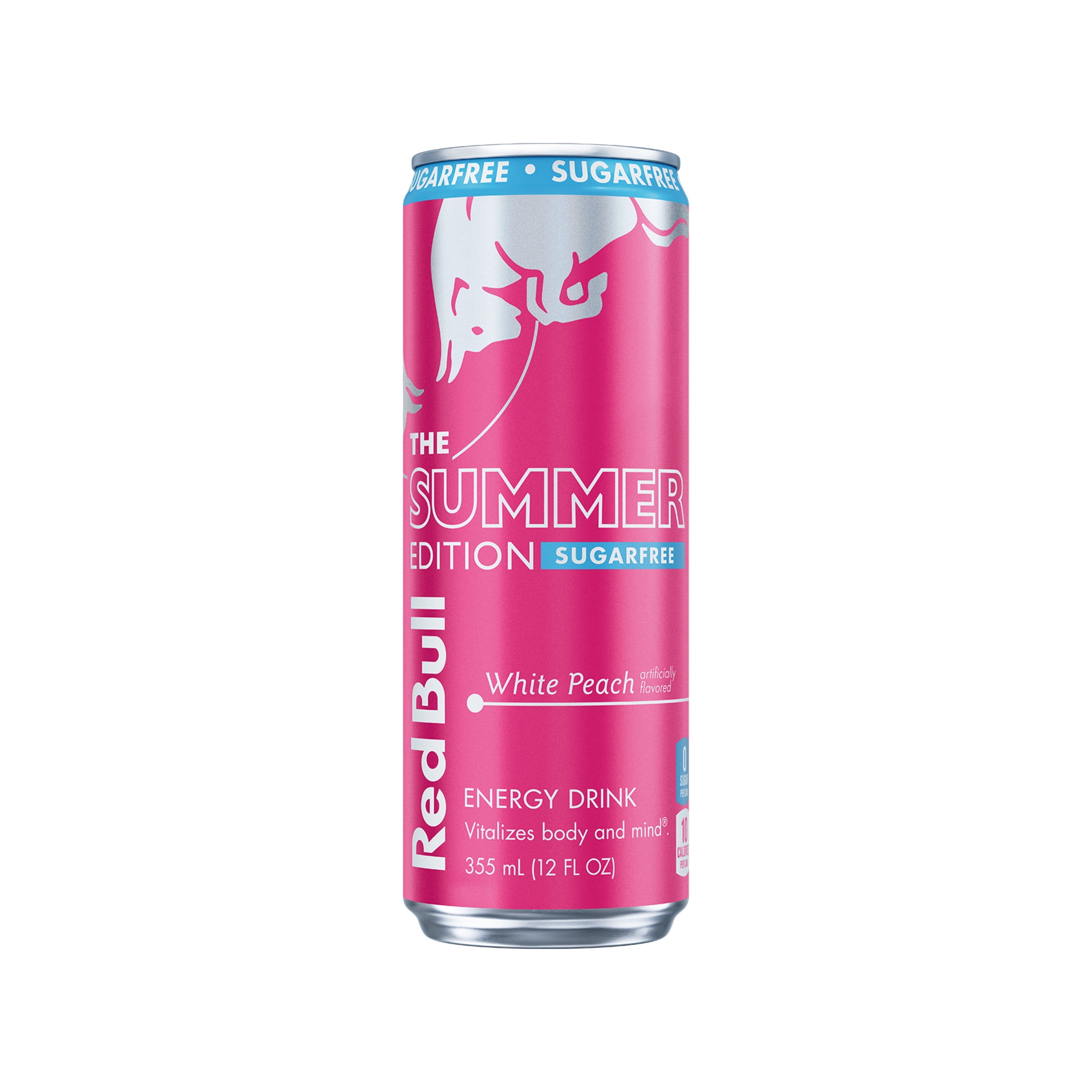 Red Bull Summer Edition Sugarfree Energy Drink,  White Peach,  12 fl. oz. can,  with 114mg Caffeine