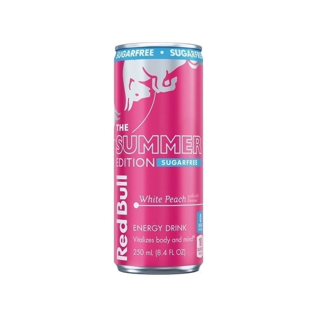 Red Bull Summer Edition Sugarfree White Peach 8.4can  fl oz Pack