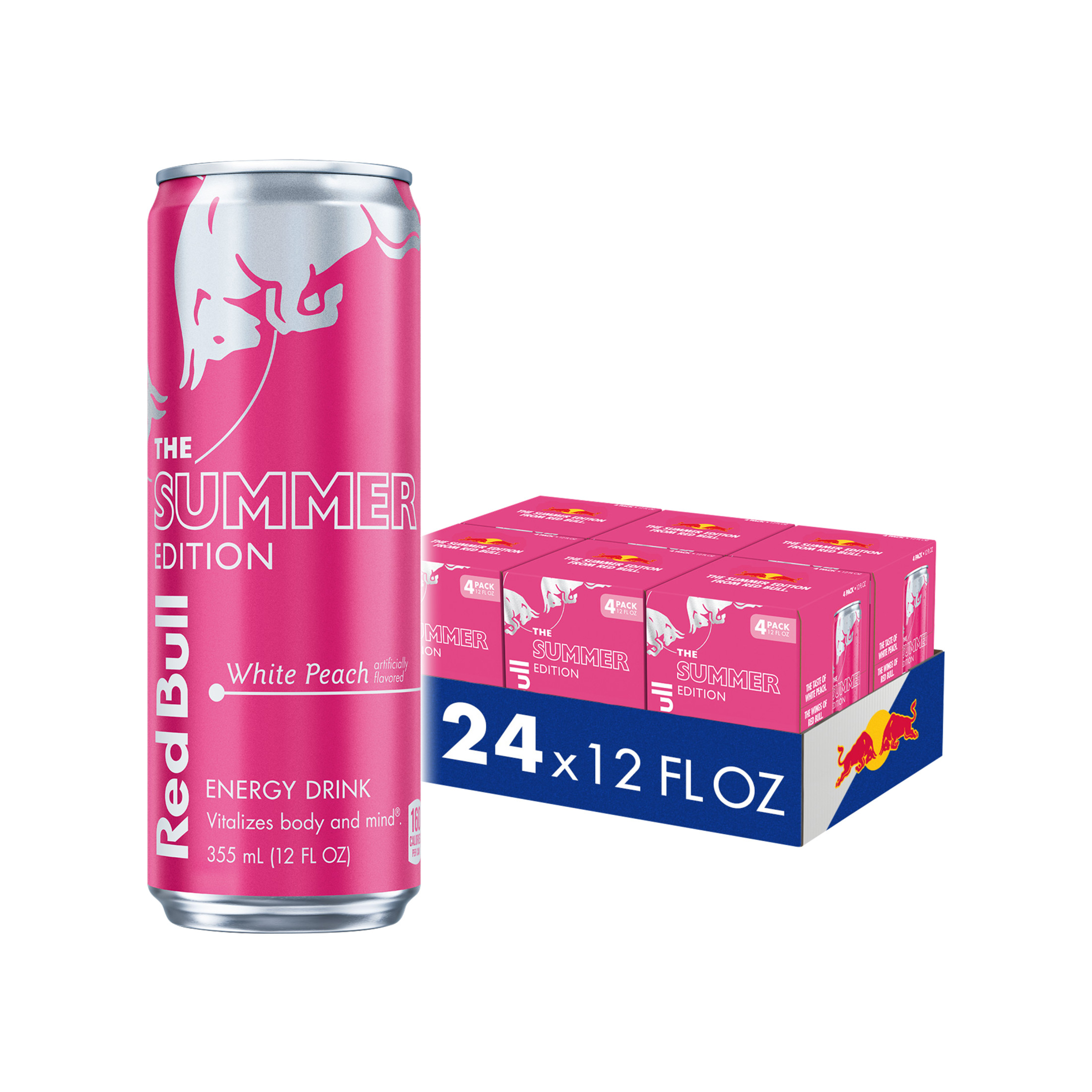 Red Bull Summer Edition Energy Drink White Peach 12 Fl Oz 6 X 4 