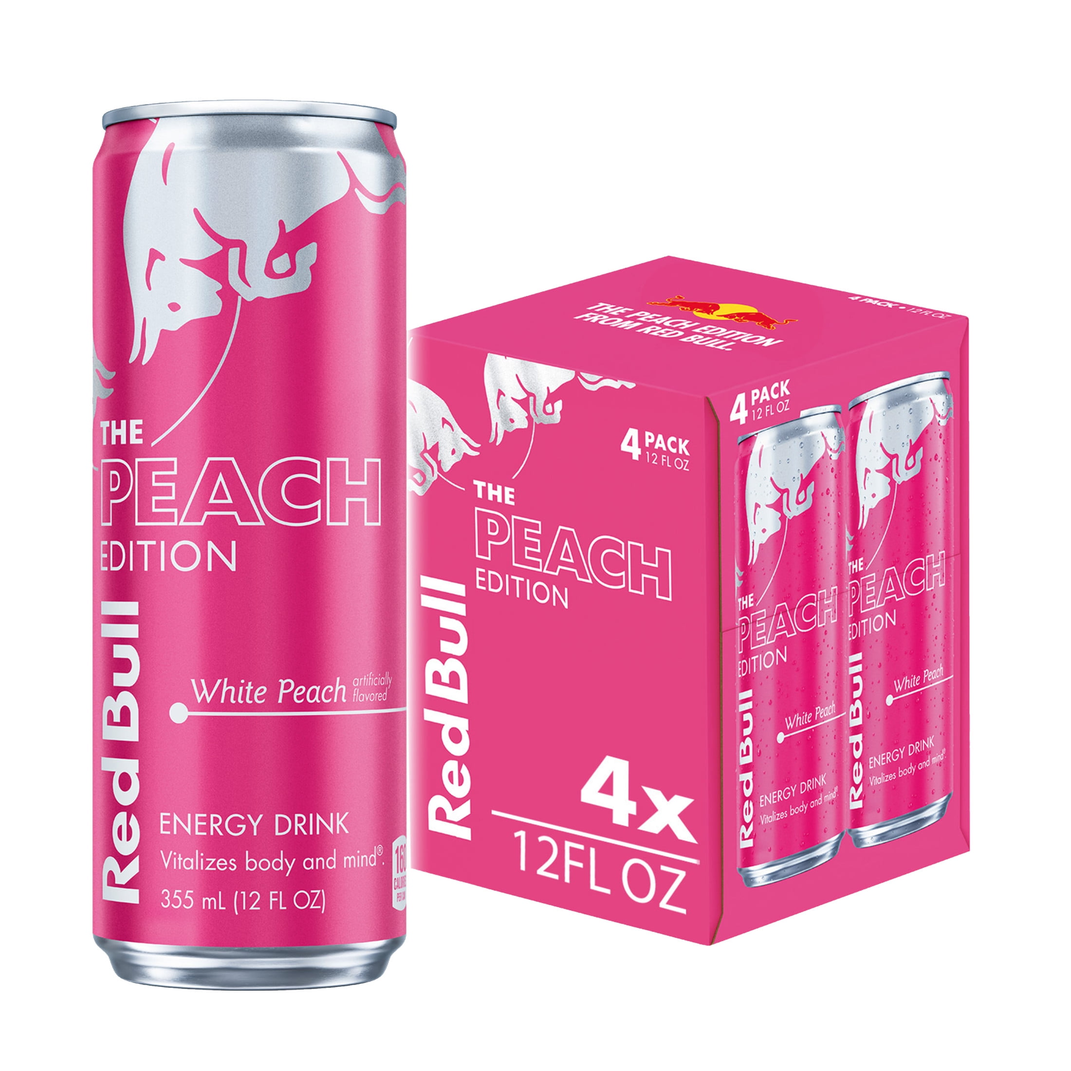 ピーチ、グレープ、レッドブル Red Bull Peach Edition Energy Drink, White Peach, 12 fl. oz., Pack