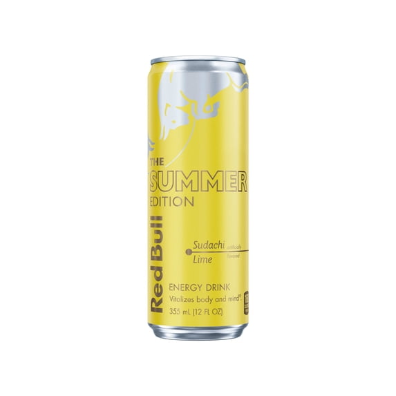 Red Bull Summer Edition Energy Drink,  Sudachi Lime,  12 fl. oz. Can,  80mg Caffeine