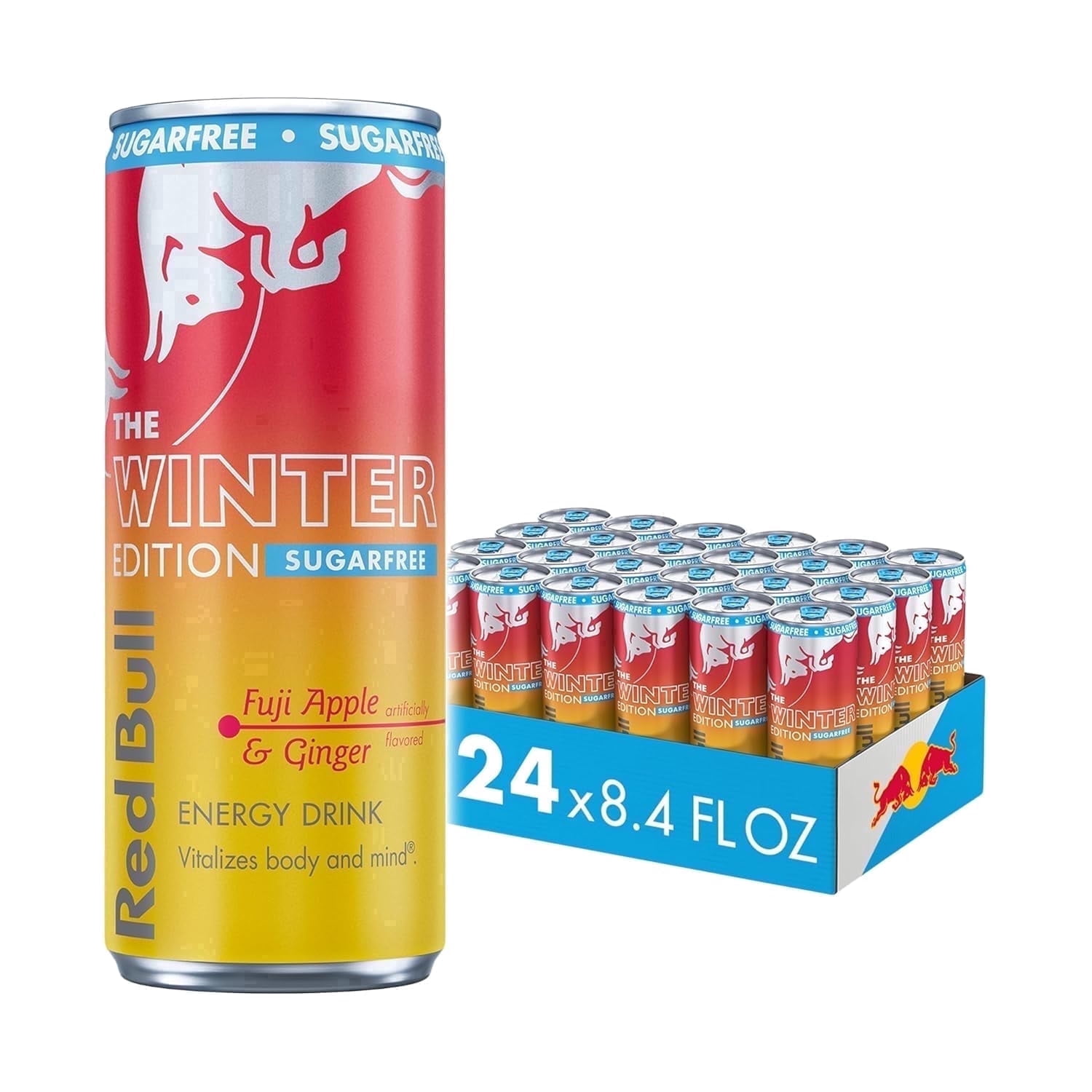 Red Bull Energy Drink Winter Edition Fuji Apple & Ginger 24 Count 8.4 fl oz