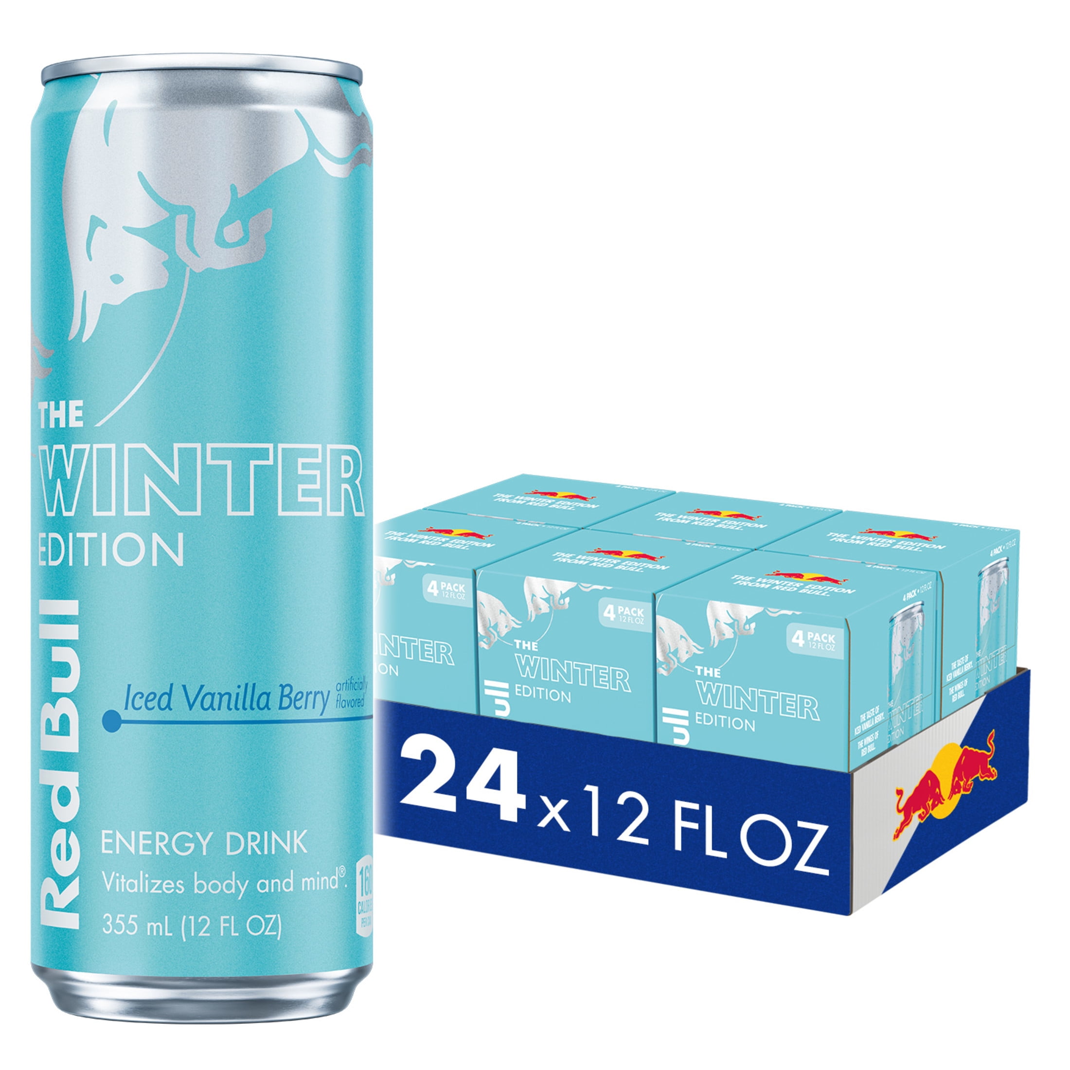 Red Bull Winter Edition Energy Drink,  Iced Vanilla Berry,  12 fl.oz. 6 x 4 pack,  with 114mgCaffeine